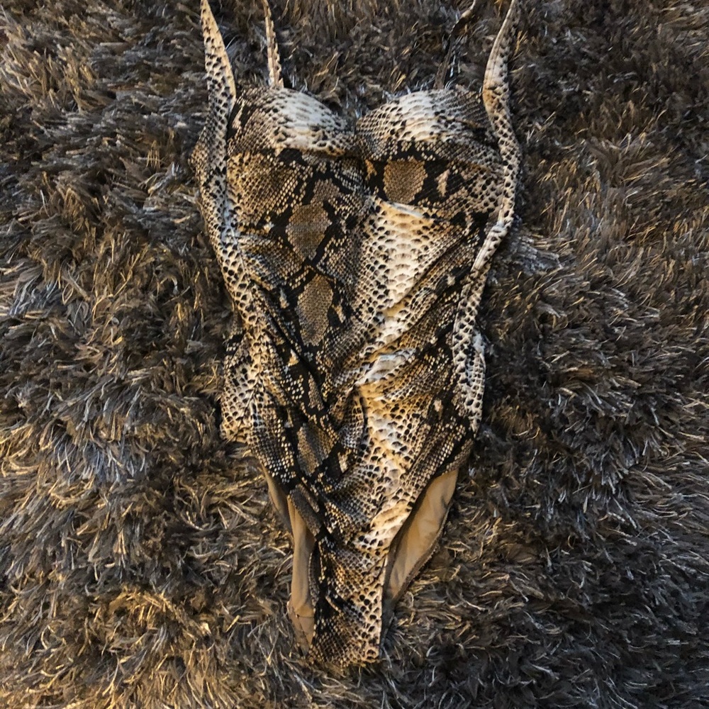 Snake skin one peice swimsuit
